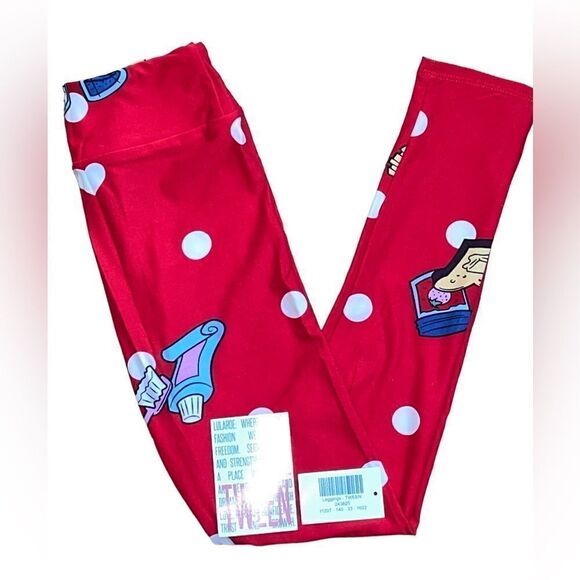 LuLaRoe Tween Leggings • Juniors 8-16, Adults 00-0 • Valentine’s Puns • Red •NWT - Picture 5 of 15